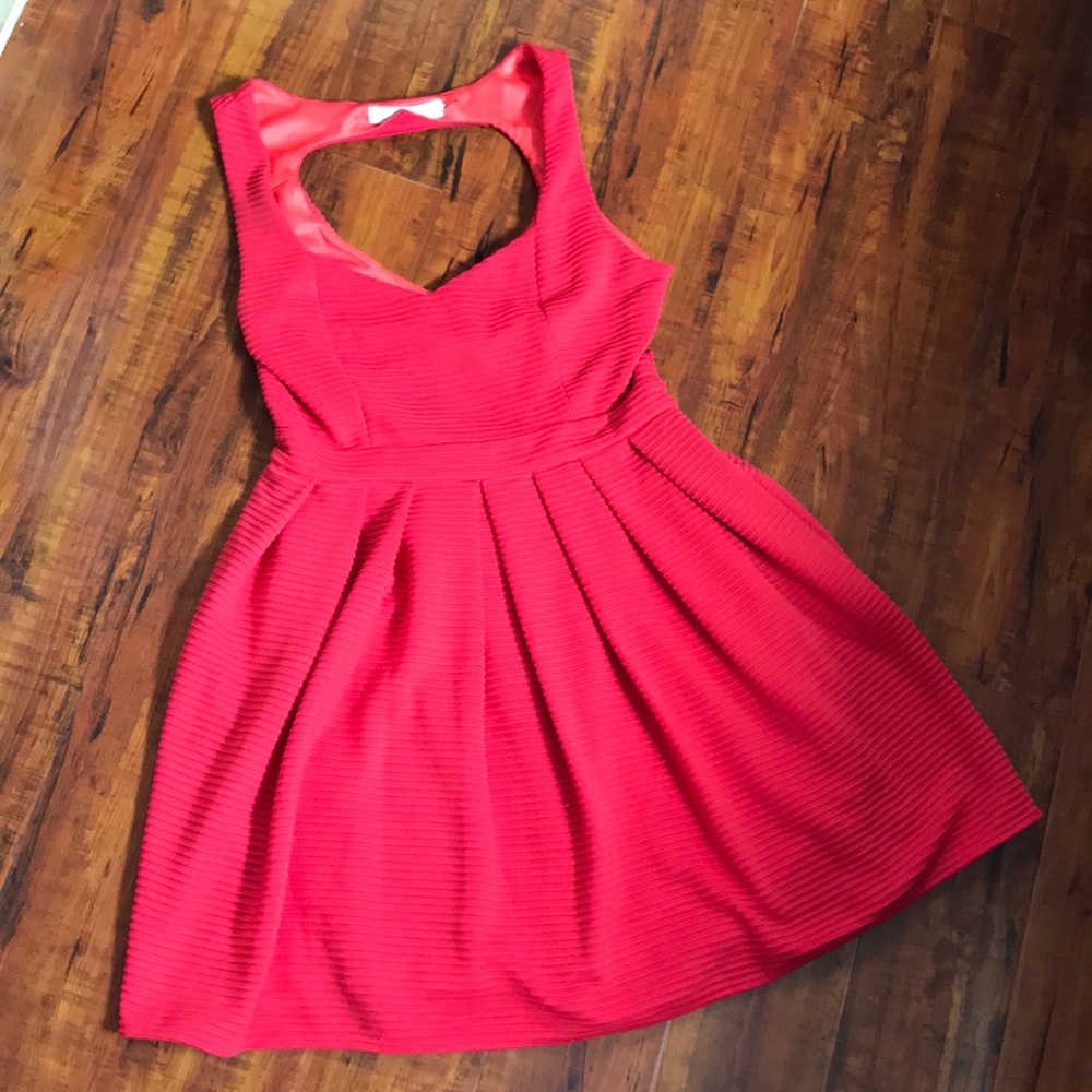 Peach mini babydoll dress